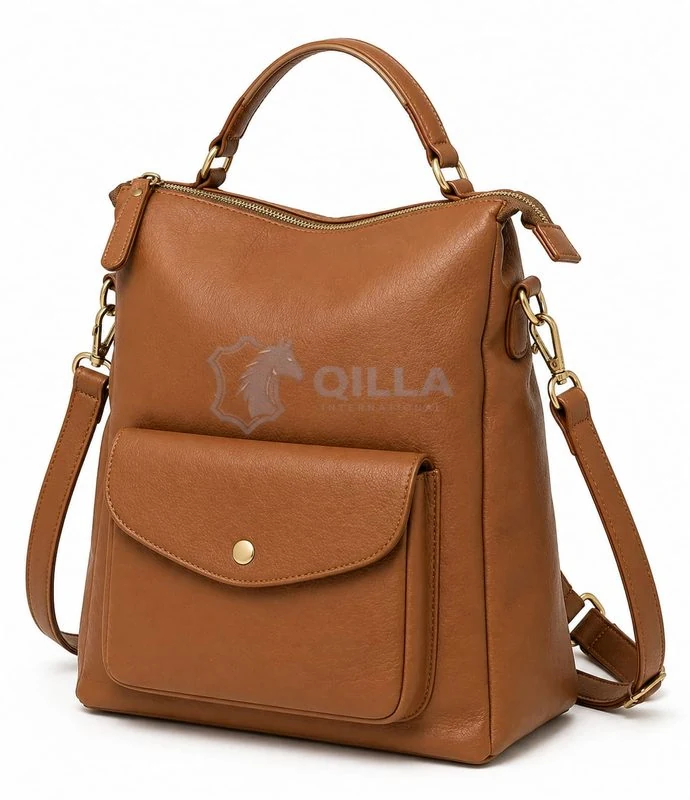 Qilla International Women's Leather Backpack (BP 204)