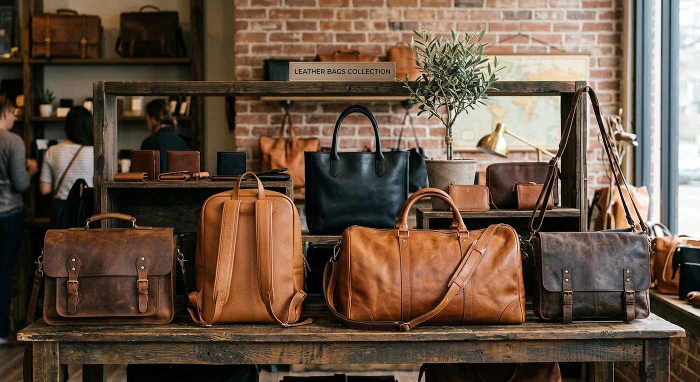 Qilla International leather bags collection — backpacks, messenger bags, duffels and satchels